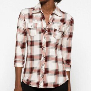Market & Spruce Perrina Button Down Knit Top
